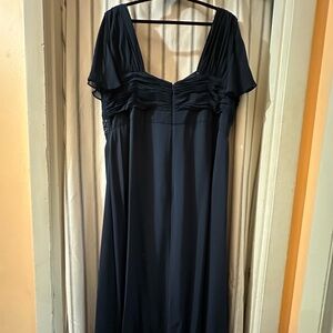 David's Bridal Midnight Blue Maxi Dress